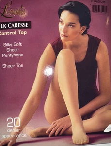 Pantimedias transparentes sedosas Levante Silk Caresse Control Top Color: GRIS Talla: Mediana - Imagen 1 de 4