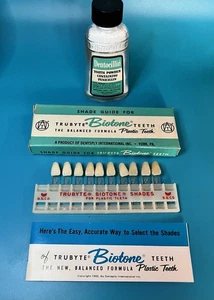 Vintage Set2 DENTOCILLIN Dental Shade Guide Zahnersatz Zähne Labor Dentsply Trubyte - Bild 1 von 4