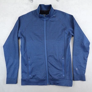 Lululemon Engineered Warmth Jacket Mens Large Poseidon Blue Merino Wool Full Zip - Picture 1 of 8