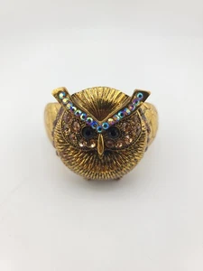 Brazalete Brazalete Brazalete Enorme Búho Sin Marca Tono Dorado Multicolor Diamantes de Imitación - Imagen 1 de 6