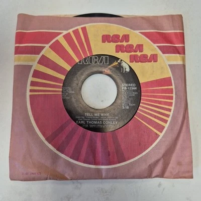 EARL THOMAS CONLEY- TELL ME WHY 7" 45 RPM RECORD LIKE NEW OOP - Image 1 of 2