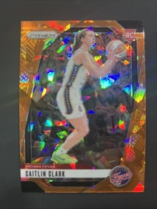 2024 Panini Prizm CAITLIN CLARK Orange Cracked Ice Prizm Rookie Card RC ๐๐๐ฅ - Picture 1 of 6