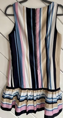 Vestido para mujer Nicole Miller multicolor a rayas forrado calce y acampanado oficina fiesta” Foto 1 de 4