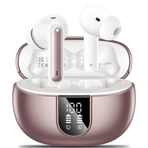 Wireless Earbuds, 2024 Wireless Headphones HiFi Stereo Earphones with 4 ENC N... - Picture 1 of 7