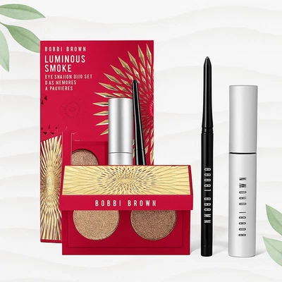 Bobbi Brown Luminous Smoke 3-Pc Eye Set Eyeshadow Eyeliner Mascara Gift Box NEW - Image 1 of 2