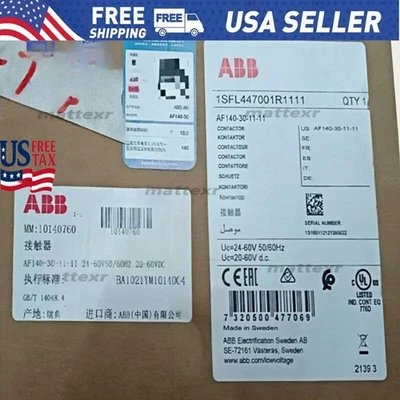1 PIEZA NUEVO ABB Tipo AF140-30-11-11 Tipo Bloque Contactor CA 400/480V Entrega Rápida Foto 1 de 2