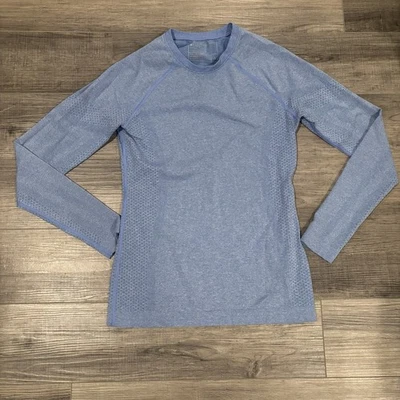 FIGS Shirt Seamless Underscrub Women’s XS Blue Long Sleeve Activewear - Image 1 of 4