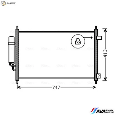CONDENSER AIR CONDITIONING HD5233D FOR HONDA D17A2 1.7L 4cyl EDIX - Image 1 of 4
