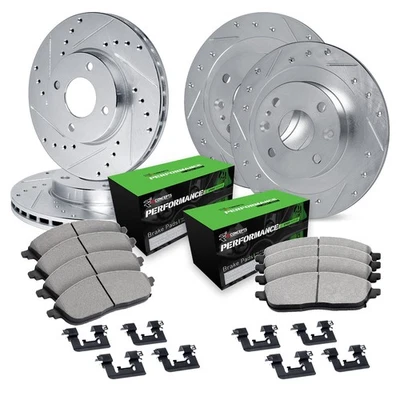 For Honda Prelude 93-96 Brake Kit Drilled & Slotted Front & Rear Brake Kit w Foto 1 de 2