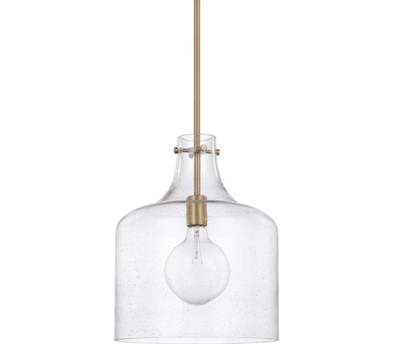 HomePlace 325712AD Pendant, 1-Light 100 Watts, Aged Brass - Image 1 of 1