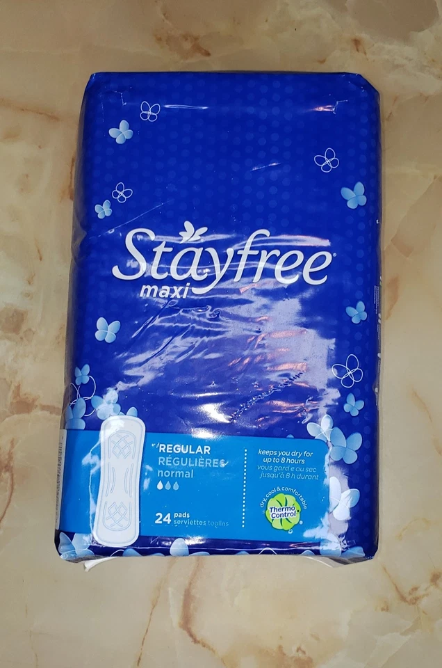 STAYFREE MAXI REGULAR24 ALMOHADILLAS CONTROL TÉRMICO SECO FRESCO CÓMODO OLOR NEUTRALIZADOR Foto 1 de 1