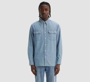 Levi’s Hemd Herren XL The Worker Blau Relaxed Fit Knopfleiste Taschen Denim - Bild 1 von 3