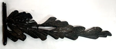 Gancho para colgar plantas de metal montado en la pared piñas agujas vintage negro 16,5X6,25" Foto 1 de 4