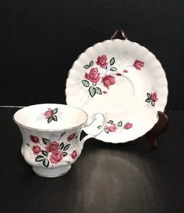 Vintage Royal Albert Teetasse & Untertasse mit rosa Rosen - Bild 1 von 3