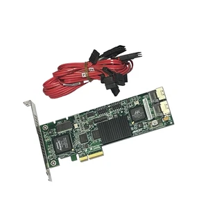 AMCC 3ware Raid Controller 9650SE-8LPML mit 2 miniSAS SFF8067 zu 4xSATA Kabeln - Bild 1 von 4