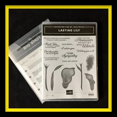 Stampin' Up! Juego de estampillas LASTING LILY y troqueles LILY...  Sympathy ***NUEVO*** #253 Foto 1 de 4