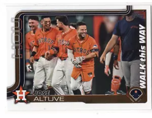 2025 Topps Serie 1 Celebration Jose Altuve Walk This Way SP #WTW-15 Astros - Bild 1 von 2
