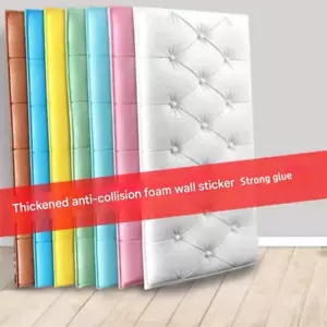 Anti-Collision Wallpaper Self-adhesive Soft Cushion Wall Mat Pad Kids Bedroom - Picture 1 of 31