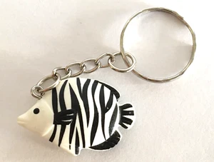 Playmobil Schlüsselanhänger weiß schwarz Fisch - 116 - Tier Schlüsselanhänger - Bild 1 von 2