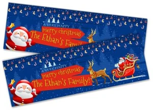 x2 Personalised Christmas Banner Xmas Party House Decoration Occasion 557 - Picture 1 of 5