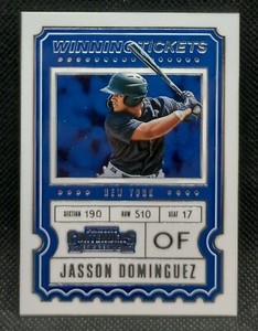 2020 Contenders Jasson Dominguez Winning Ticket New York Yankees NY NYY WT-1
