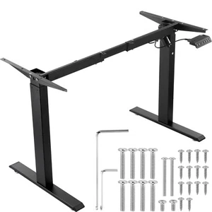 VEVOR Telaio da Scrivania Elettrico Altezza Regolabile 70 a 117 cm per Casa Nero - Picture 1 of 12