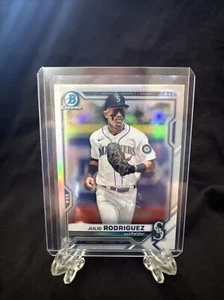 Bowman Draft 2021 - refractor cromado #BDC-145 Julio Rodríguez (RC) - Imagen 1 de 2