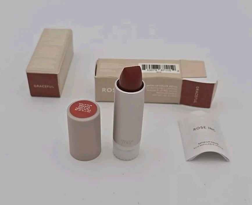 Rose Inc Satin Lip Color Lipstick  Refill In Graceful Lot Of 2 New - Image 1 of 4