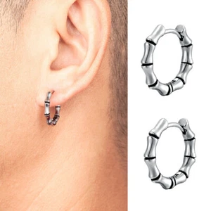 Pendientes de aro góticos hombres mujeres calavera acero inoxidable retro metal oreja joyero ' - Imagen 1 de 27