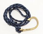 Miansai Hook Bracelet Rope Adjustable Indigo Gold Plated Men's 24 inch