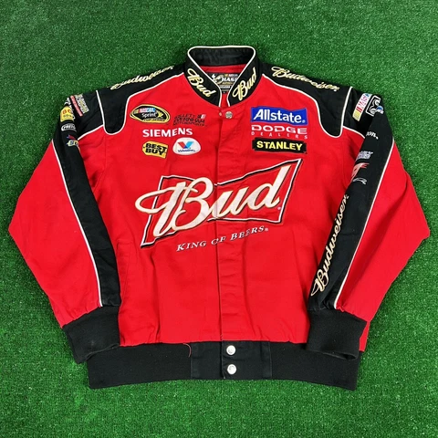 Vintage Kasey Kahne Budweiser Chase Authentics NASCAR Racing Jacket Size Large Cover