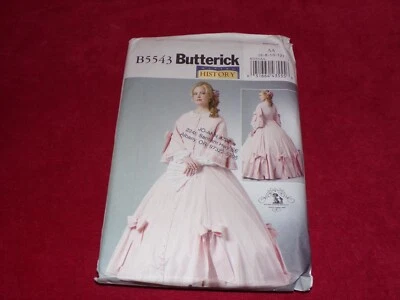 🌼 BUTTERICK #B5543 - LADIES CIVIL WAR - GONE WITH THE WIND GOWN PATTERN 6-12 FF - Image 1 of 2