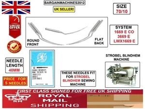 STROBEL BLINDHEM 1669 3669 LWX1669 SIZE70/10 INDUSTRIAL SEWING MACHINE(5)NEEDLE - Picture 1 of 5