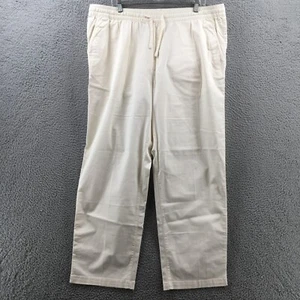 H&M Relaxed Fit Jogger Pants Womens XL (actual 41x29) Beige Cotton Blend Hi-Rise - Picture 1 of 17