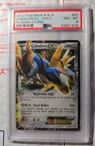 Pokemon 2012 Black & White COBALION EX - HOLO Plasma Storm 93/135 PSA 8 - Picture 1 of 6