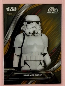 2024 Topps Chrome Black Star Wars Stormtrooper 28/50 Refractor #68 - Picture 1 of 3