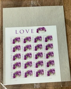 LOVE STAMPs SHEET USA Postage #4450 PANSIES IN A BASKET 44 CENT 2010 FLOWERS - Picture 1 of 2