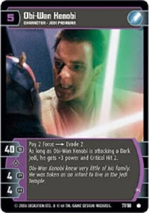 STAR WARS TCG WOTC THE PHANTOM MENACE OBI-WAN KENOBI (K) 77/90 FOIL GEM MINT - Picture 1 of 1