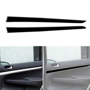 Cubierta de panel de puerta trasera interior negro piano 2 piezas para Infiniti G37 2010-2013 - Imagen 1 de 11