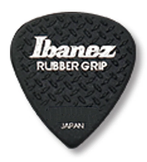 Ibanez Rubbergrip Plektren PA16MRG-BK, 6er Pack, 0,80 mm, schwarz, Grip Wizard