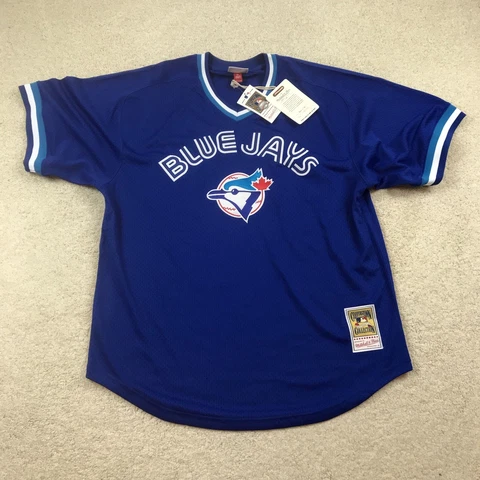 Mitchell & Ness Toronto Blue Jays Jersey Mens XL Tall Joe Carter Blue *Defect Cover