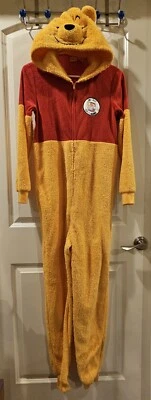 Disney Winnie The Pooh polar con capucha sin pies para dormir 10-12 años niños ¡ACOGEDOR! Foto 1 de 4