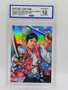 2023 LEAF WEB EXCLUSIVE #43 SHOHEI OHTANI ANIME NATION CCG 10 #/2689 - Foto 1 di 2