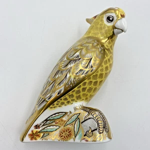 Royal Crown Derby Citron Cockatoo Paperweight with Gold Stopper B11 - Picture 1 of 12