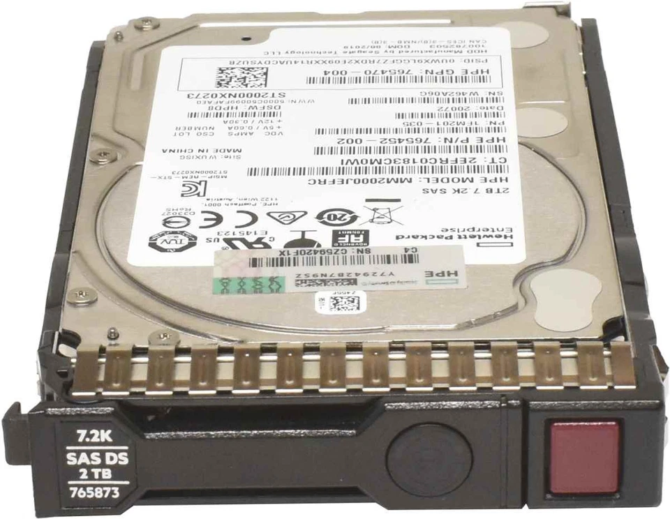 HP Seagate 2TB 2.5" 7.2K 12G SAS SED HDD ST2000NX0273 765873-001 +Caddy - Bild 1 von 4