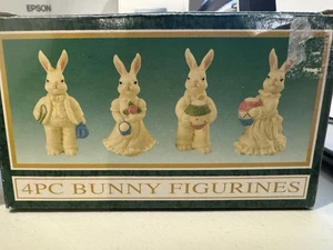 Biskuitporzellan 4 Stück Hasen Figuren / Maße auf Bildern - Bild 1 von 9