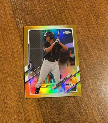 Grant McCray 2021 Topps Chrome Pro Debut Gold Refractor PDC-148 Giants 1/50 - Image 1 of 2