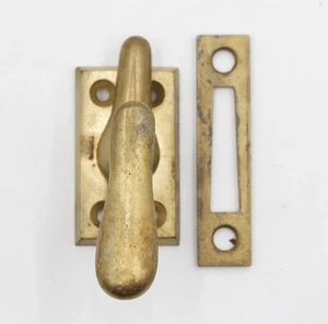 Vintage Brushed Brass Window Casement Latch - Picture 1 of 3