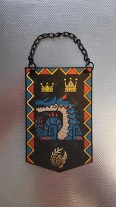 Monster Hunter Wilds Lagiacrus Custom Made Mini Cloth Banner - Picture 1 of 2