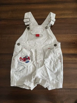 Baby Boys Sonoma Embroidered Shortalls Size 12M Excellent Condition - Image 1 of 4
